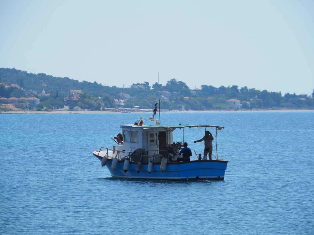 The boat journey from Plomari