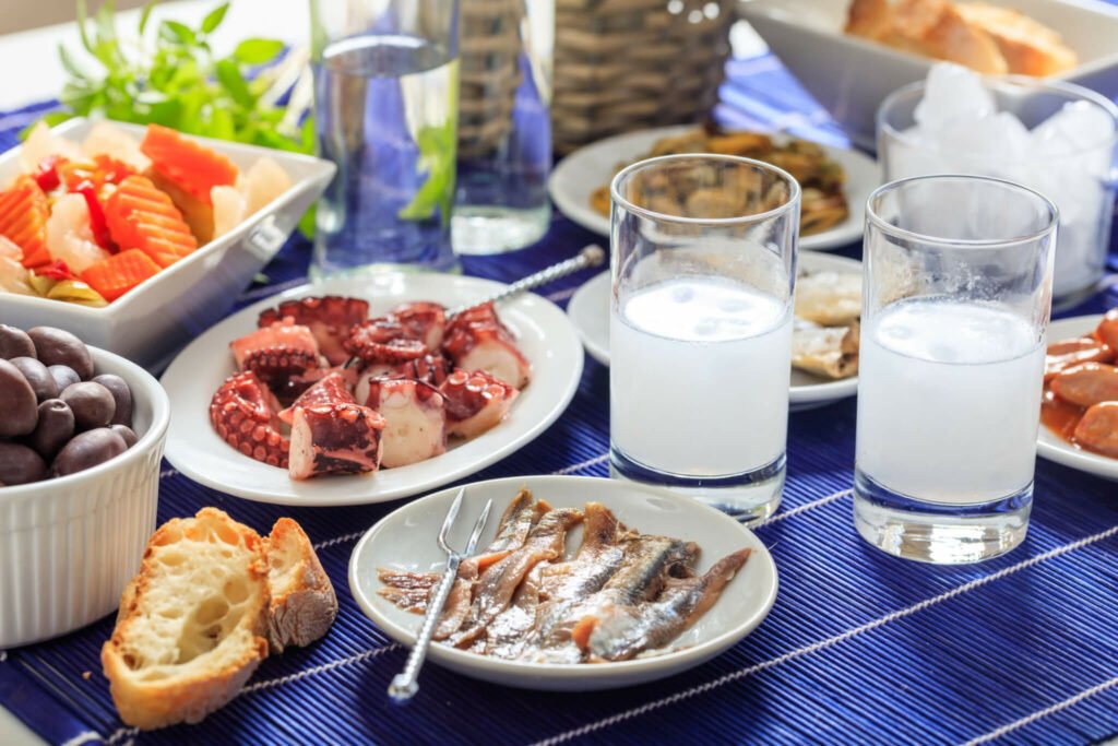 Ouzo with local meze