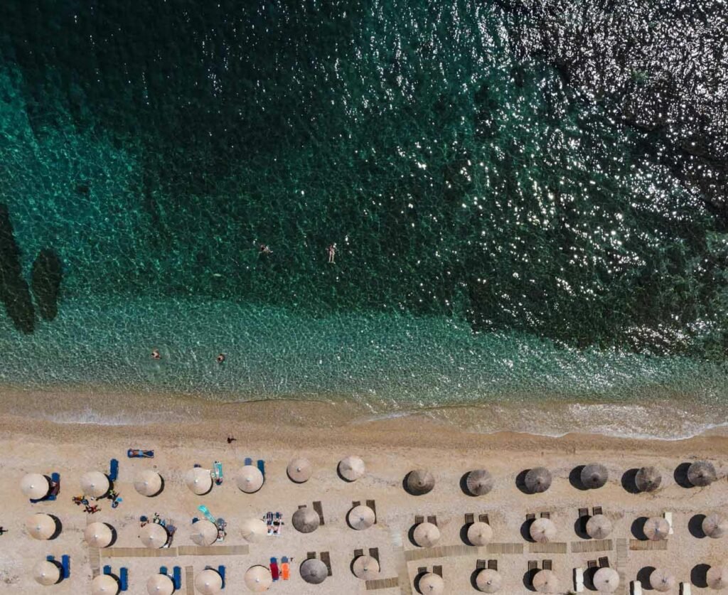 The shoreline at Agios Isidoros