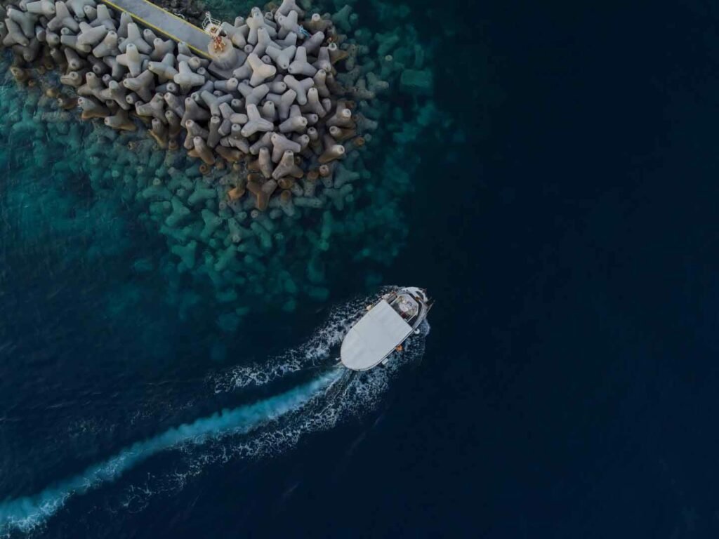 Exploring the south coast by boat
