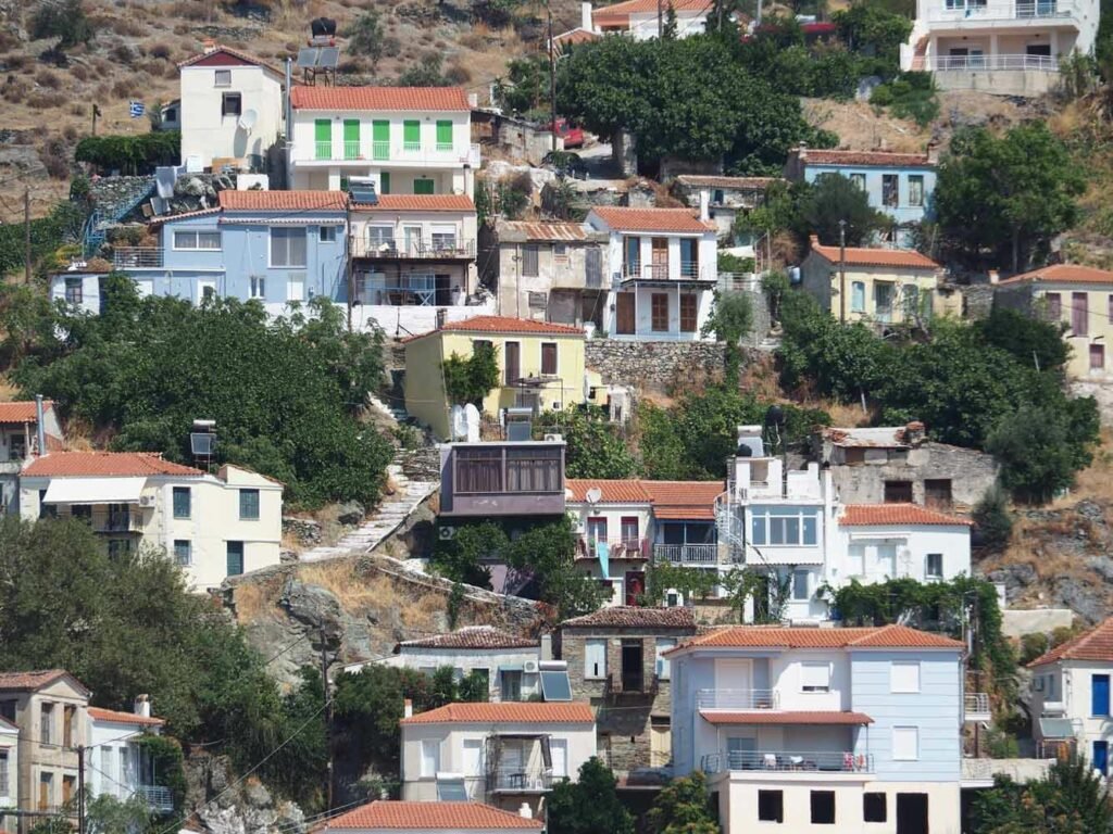 The hills behind Plomari