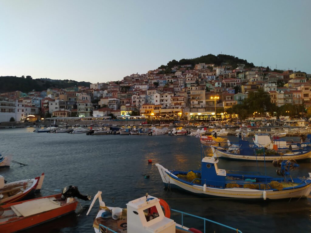 Plomari after sunset